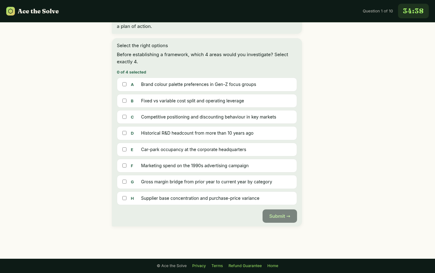 BCG Casey — chatbot case interview in the live app